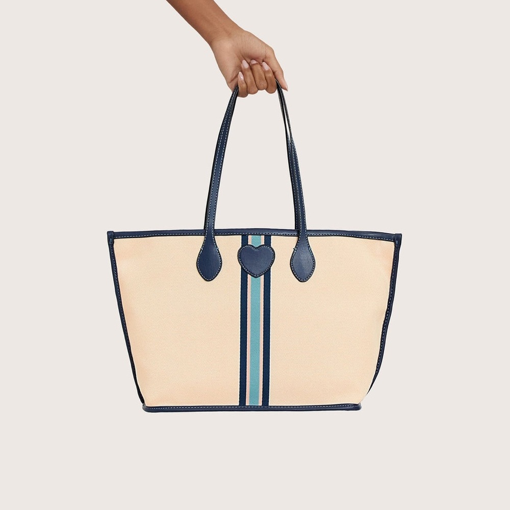 Stoney Clover Lane Commuter Tote- Sapphire Stripe